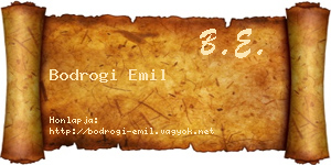 Bodrogi Emil névjegykártya